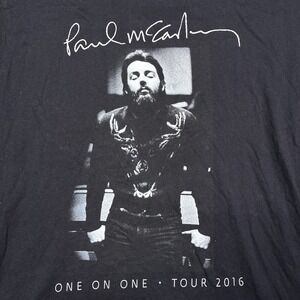 Paul McCartney One on One 2016 Beatles Tour Dates Concert Shirt Men XL Black